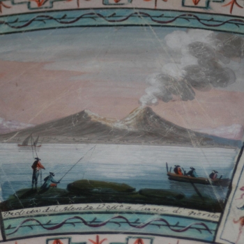 Vesuvio eruzione 1785-Tempio di Diana Pozzuoli-
